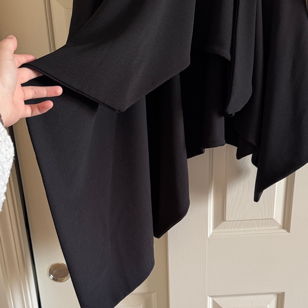 Black Asymmetrical Tunic Top - Picture 3 of 6